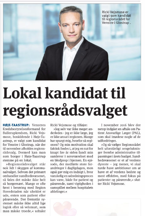 Lokal kandidat til regionsrådsvalgeT. #rv2017 